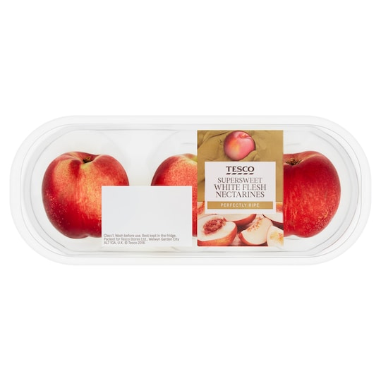 Super Sweet White Flesh Nectarine Pack Tesco Groceries