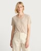 image 3 of F&F V Neck Short Sleeved T-Shirt in Neutral