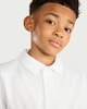 image 1 of F&F School Boys 3-Pack Pure Cotton Regular Fit Polo Shirts in White