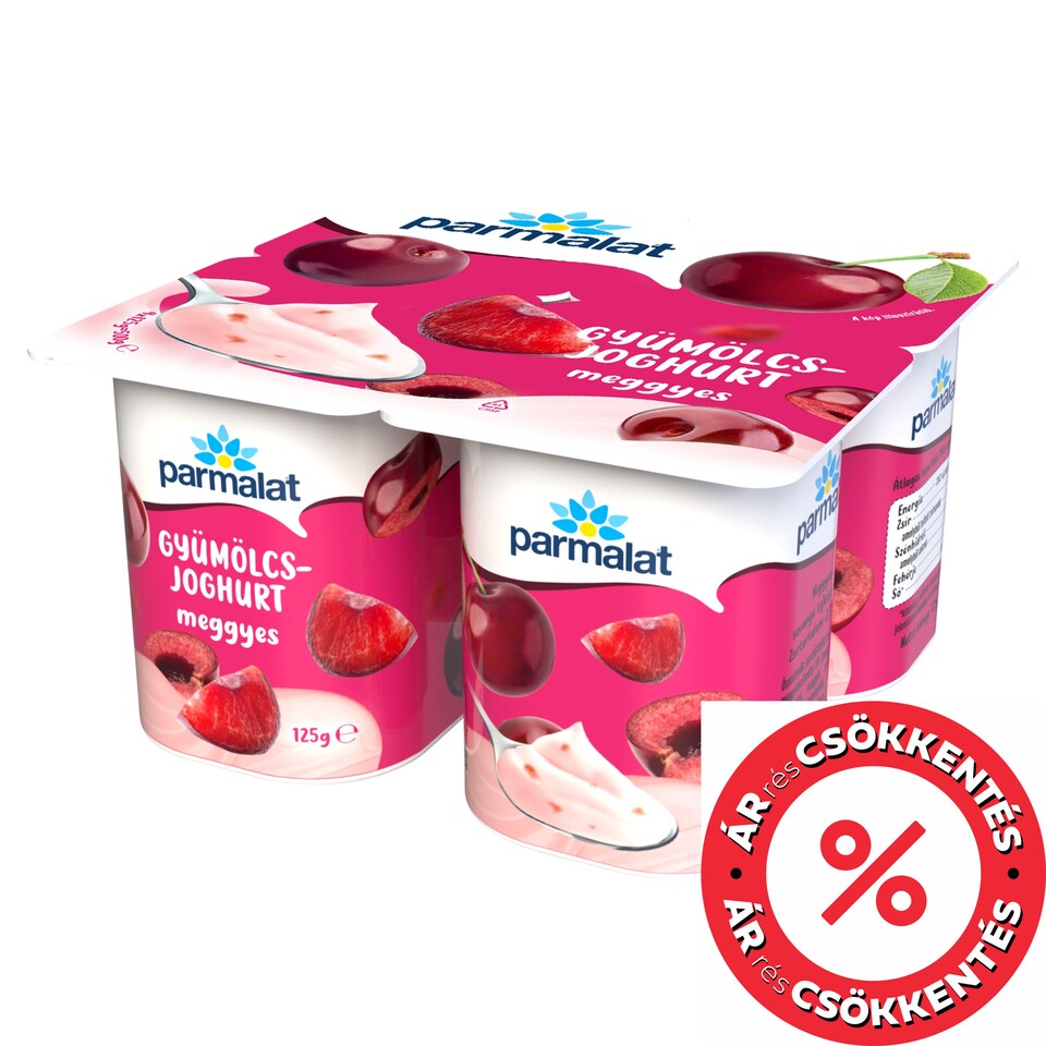 Parmalat meggyes gyümölcsjoghurt 4 x 125 g