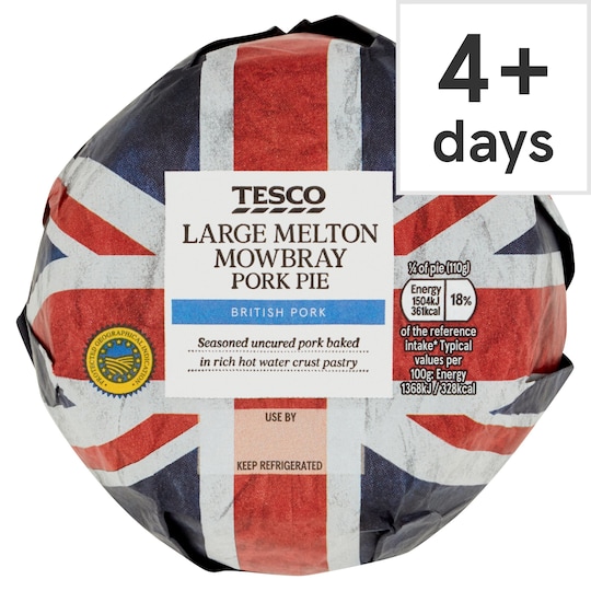 Tesco Large Melton Mowbray Pork Pie 440G Tesco Groceries