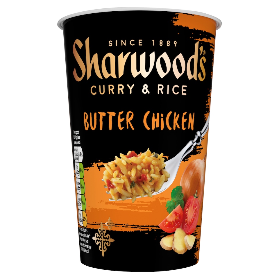 Sharwood's Butter Chicken Instant Curry & Rice Pot 70g
