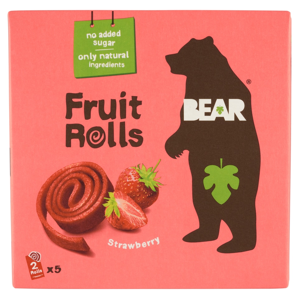 Obrázek 1 pro produkt BEAR Fruit Rolls jahoda ovocné rolované plátky 5 x 20g