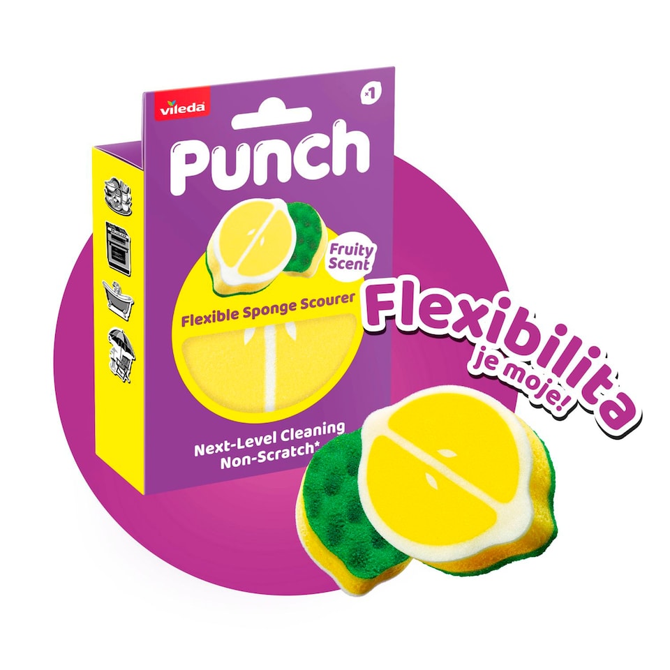 Vileda Punch lemon houbička 1 ks