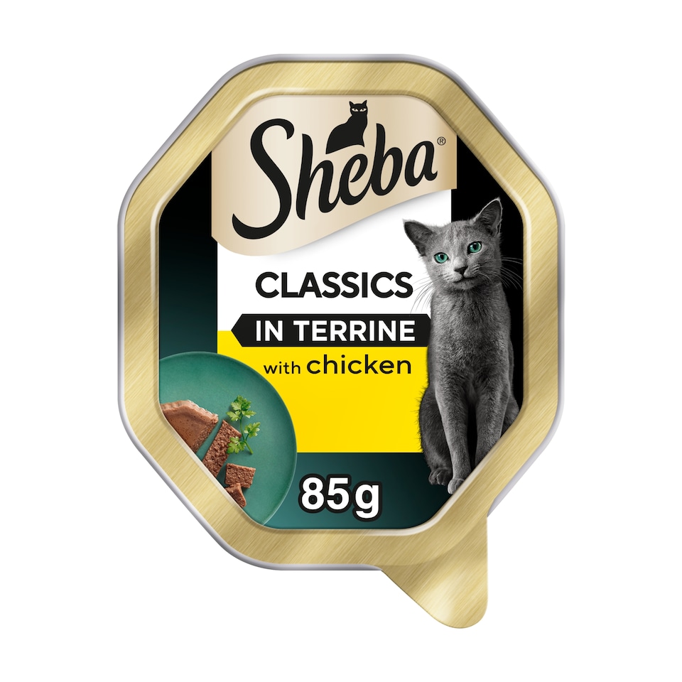 image 1 of Sheba Classics Wet Cat Food Tray Chicken in Terrine 85g