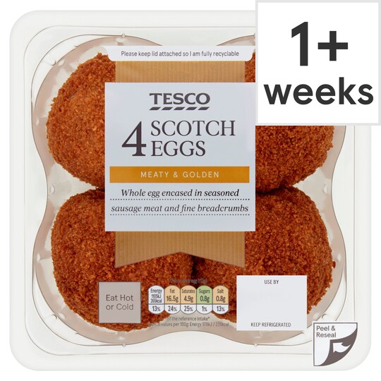 Tesco 4 Scotch Eggs 454G Tesco Groceries