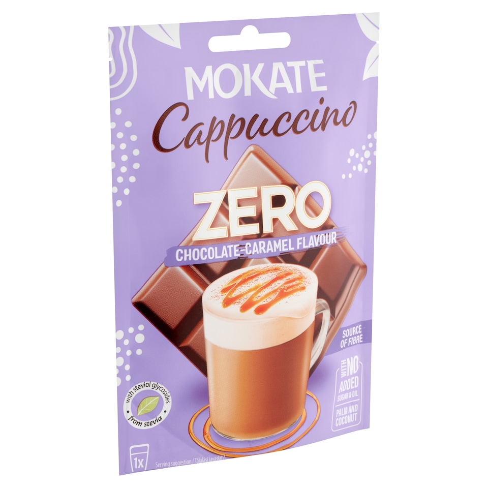 image 1 of Mokate Cappuccino Zero Chocolate-Caramel Flavour Instant Coffee Drink Powder 20 g