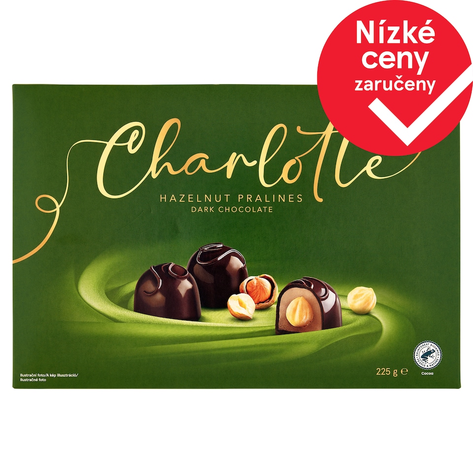 Charlotte Hazelnut Pralines Dark Chocolate 225g