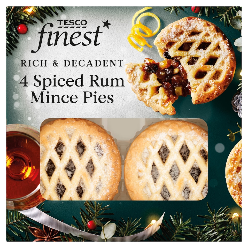 Tesco Finest 4 Spiced Rum Mince Pies
