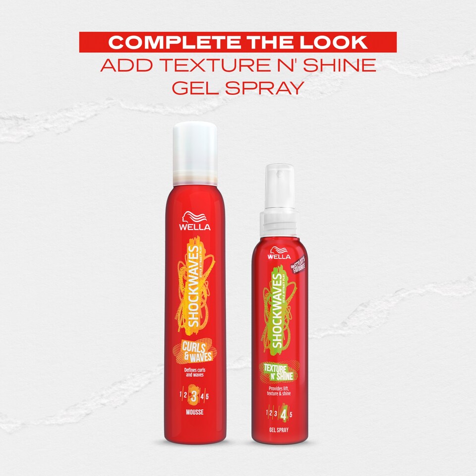 image 1 of Shockwaves Curls & Waves Mousse 200Ml