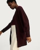 image 1 of F&F Patch Pocket Open Front Cardigan with Wool in Burgundy