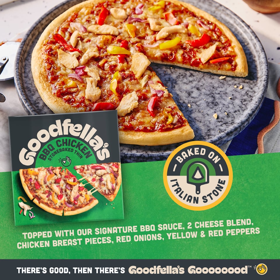 image 1 of Goodfella's Stone Baked Thin Bbq Chicken 385G