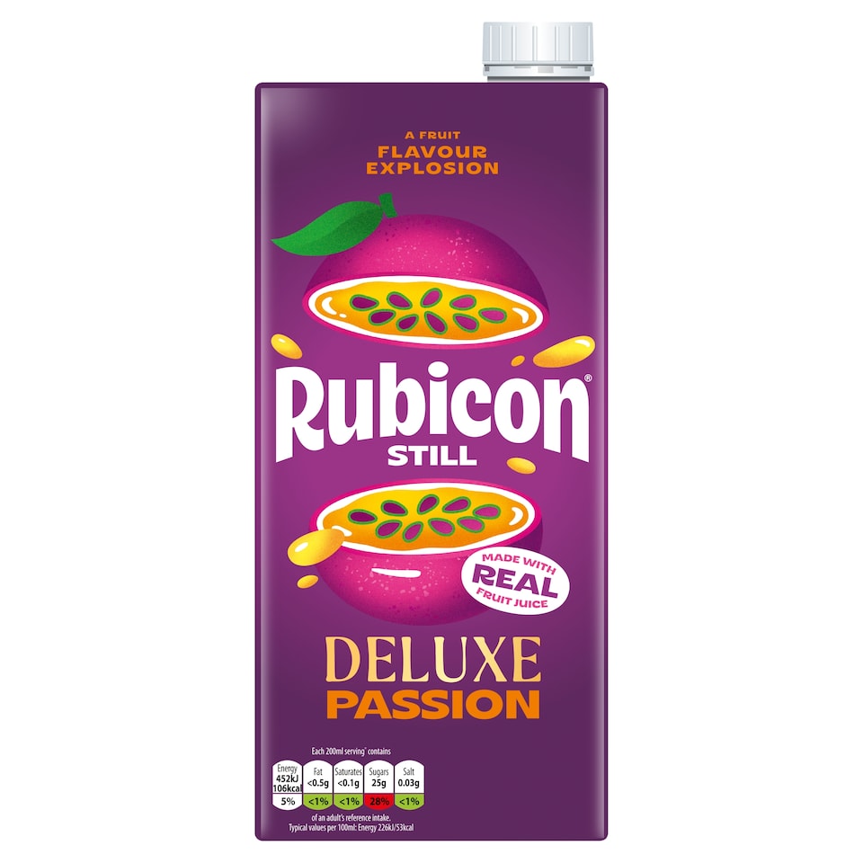 Rubicon Still Deluxe Passion Fruit Juice Drink 1 Litre