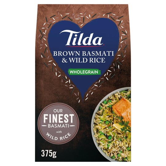 Tilda Wholegrain Basmati & Wild Rice 375G Tesco Groceries