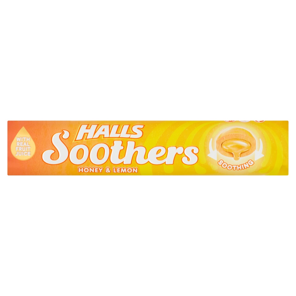 Halls Soothers Honey & Lemon Sweets with Liquid Centres 45g