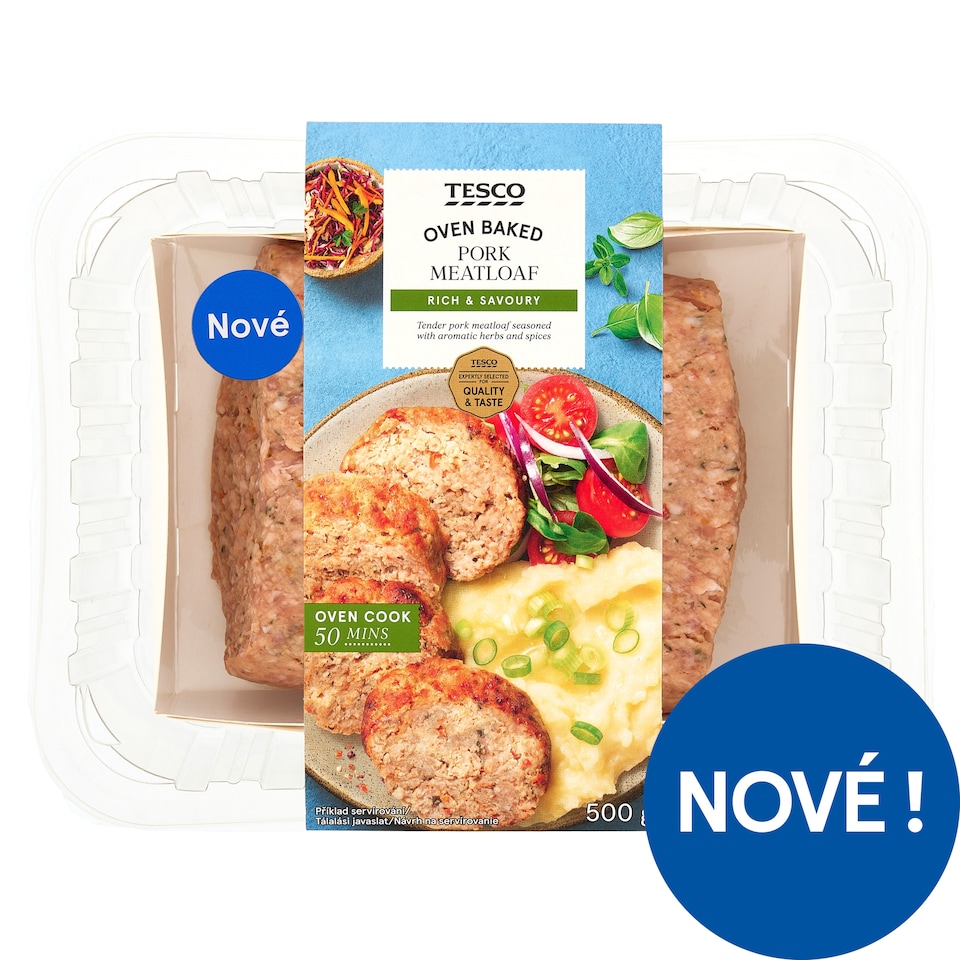 Tesco Oven Baked vepřová sekaná se sušenými rajčaty 500g