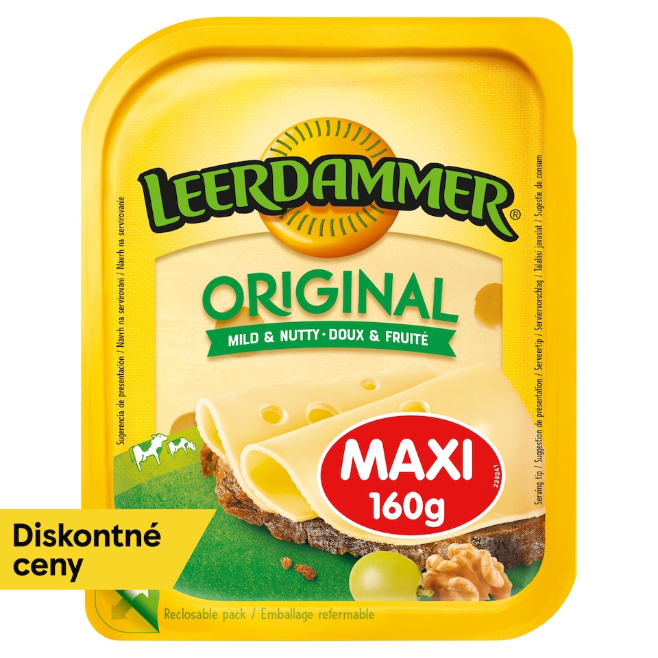 Leerdammer Original Maxi 8 plátkov 160 g