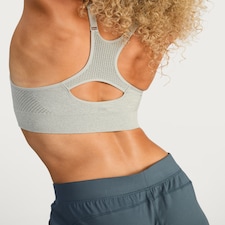 F&F Active Seamfree Racerback Crop Top in Grey