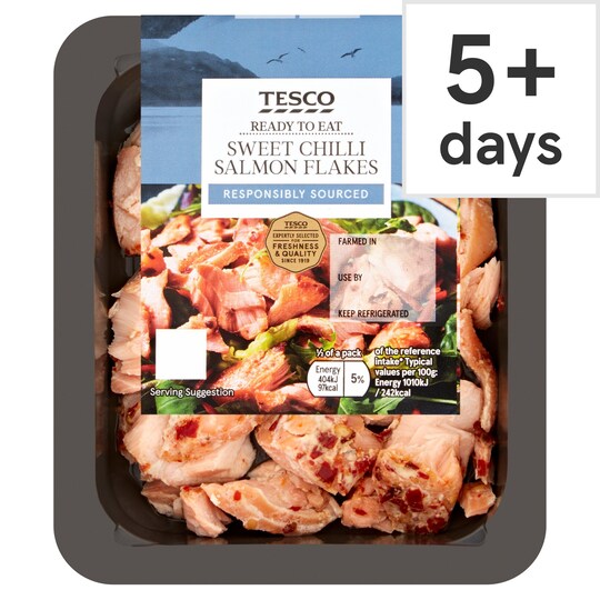 Tesco Sweet Chilli Salmon Flakes 80G Tesco Groceries
