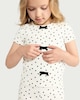 image 2 of F&F Girls 2-Piece Cotton Rich Polka Dot Set in Multi Black White