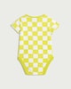 image 2 of Nirvana Pure Cotton Short Sleeved Bodysuit in Yellow
