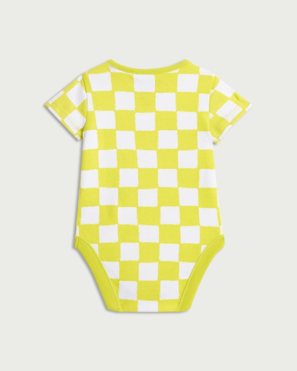 image 1 of Nirvana Pure Cotton Short Sleeved Bodysuit in Yellow