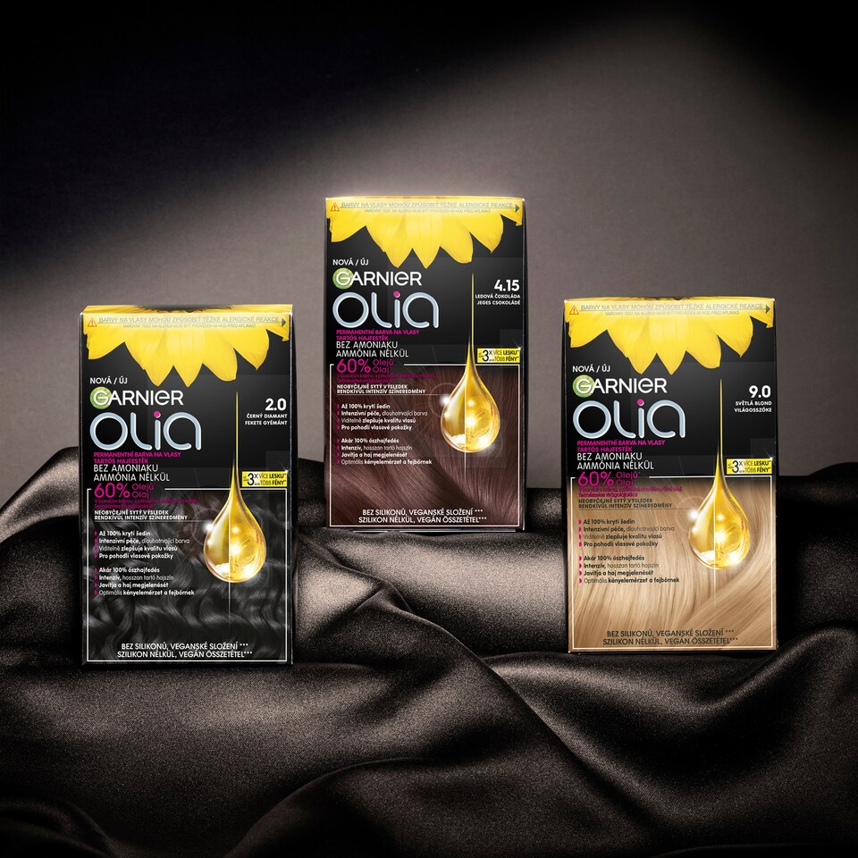 Garnier Olia tartós hajfesték 4.0 Sötétbarna  1. kép