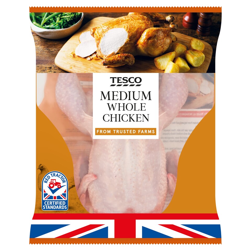 Tesco British Medium Whole Chicken 1.2kg-1.5kg