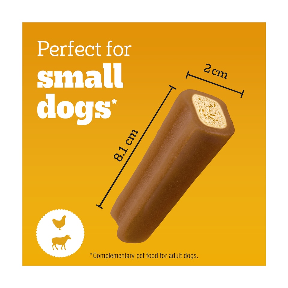 image 1 of Pedigree Jumbone Mini Small Dog Treats Chicken & Lamb 160g