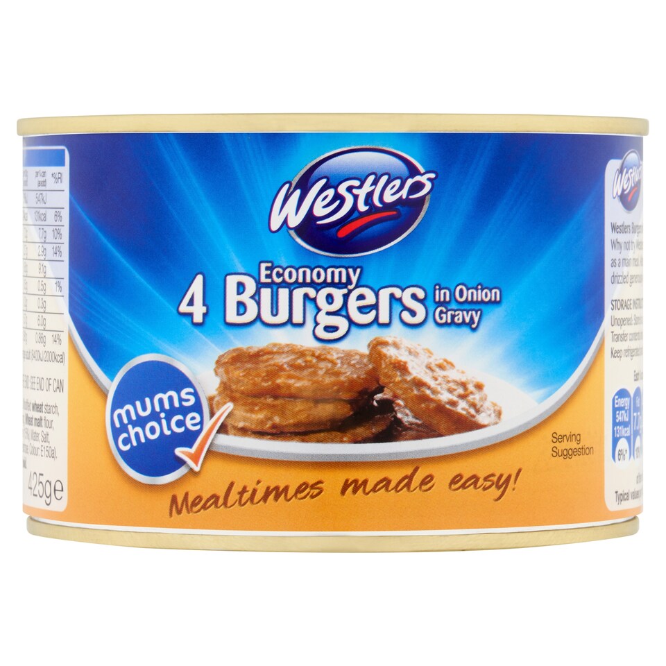Westler Burgers In Onion Gravy 4 X 425G