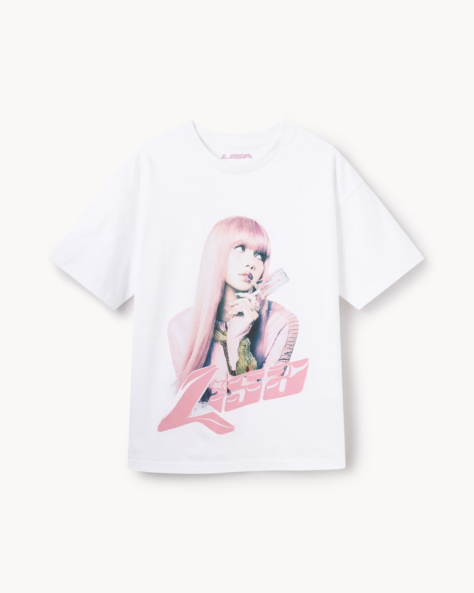 image 1 of Lisa Pure Cotton Short Sleeved T-Shirt in White