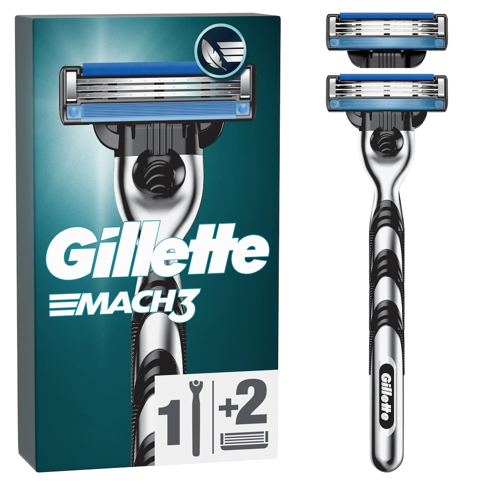 obrázok 1 z Gillette Mach3 Holiaci Strojček pre Mužov, 1 Gillette Holiaci Strojček s 3 Čepieľkami