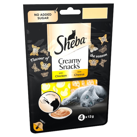 Sheba Creamy Snacks Cat Treats 4x12g Tesco Groceries