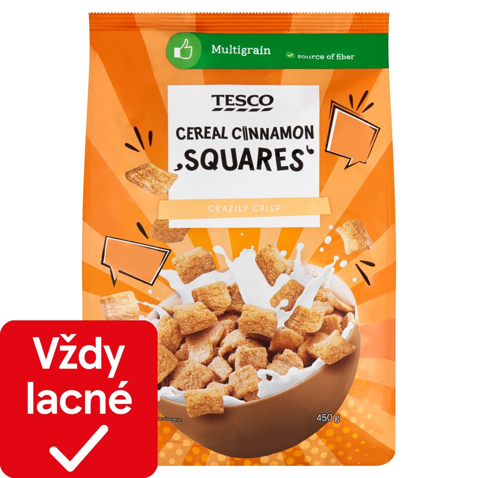 Tesco Cereal Cinnamon Squares 450 g