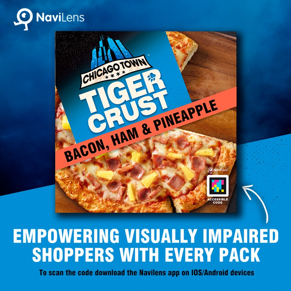 image 1 of Chicago Town Tiger Crust Pizza - Bacon, Ham & Pineapple 380g