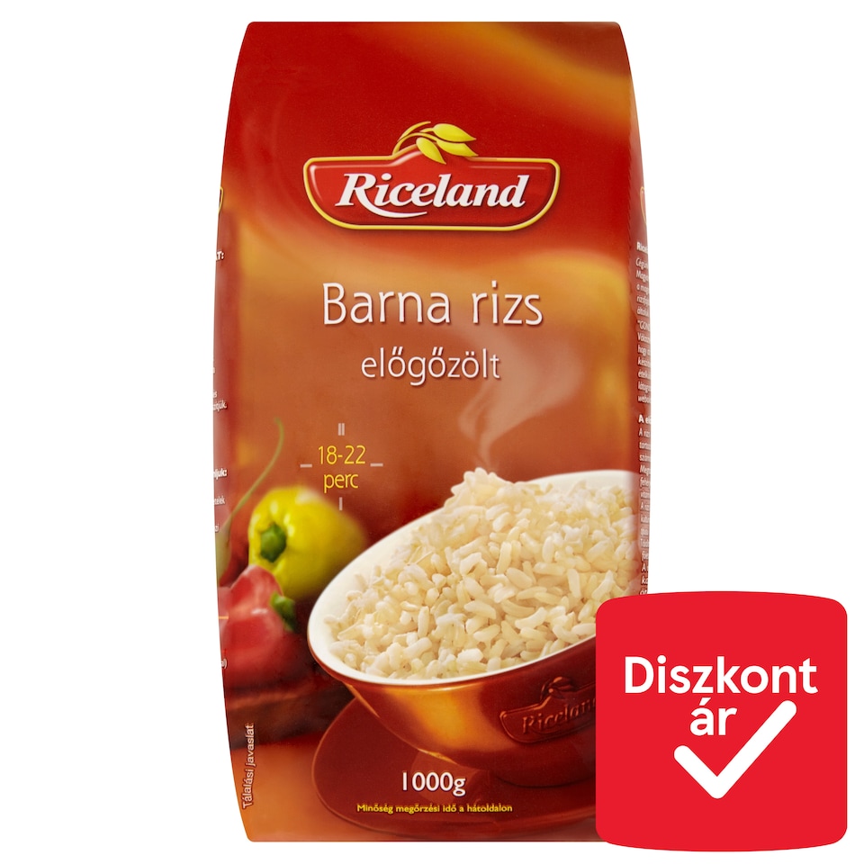 Riceland Előgőzölt Barna rizs 1000 g