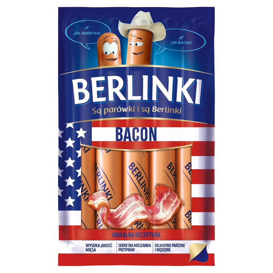 Berlinki Bacon Hotdog 250g