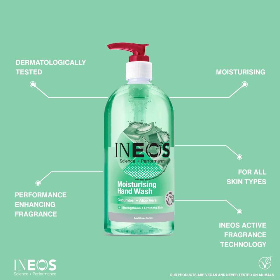 image 1 of INEOS Moisturising Hand Wash Cucumber & Aloe Vera 500ml