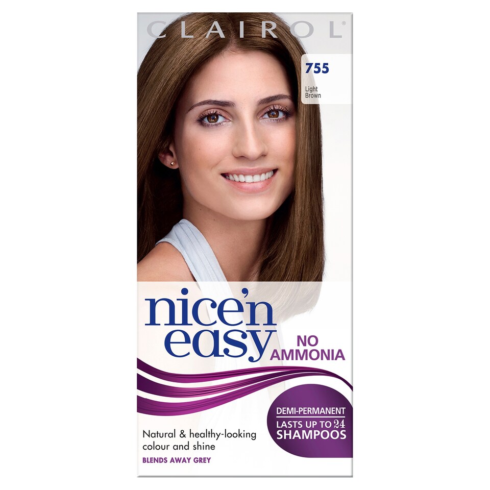 image 1 of Nice'n Easy No Ammonia Light Brown 755 Hair Dye