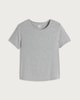 image 4 of F&F CoolEase™ Ribbed Short Sleeved Pyjama Top in Grey