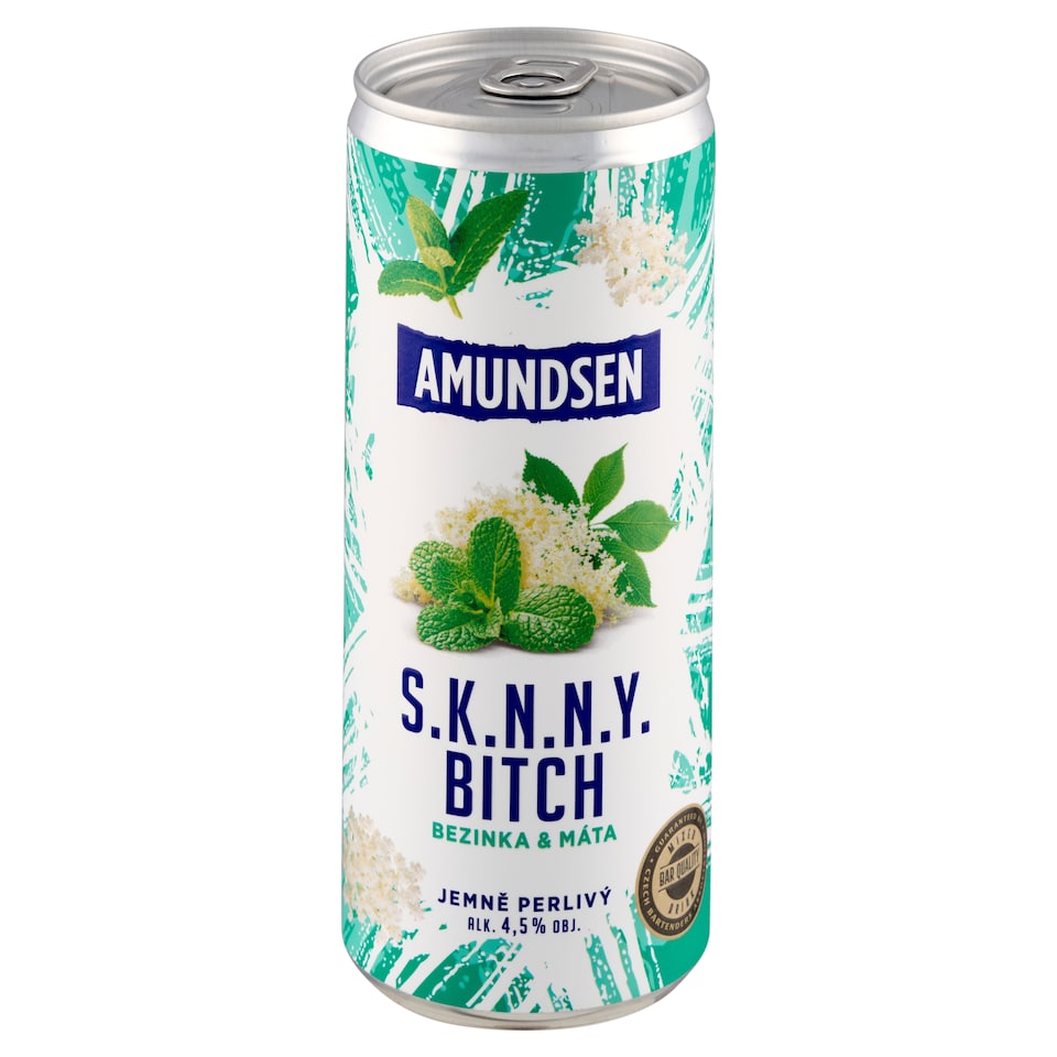 image 1 of Amundsen Skinny Bitch Carbonated Mixed Alcoholic Drink with Elderberry & Mint Flavor 250 ml