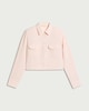 image 4 of F&F Long Sleeved Cropped Shirt in Pink