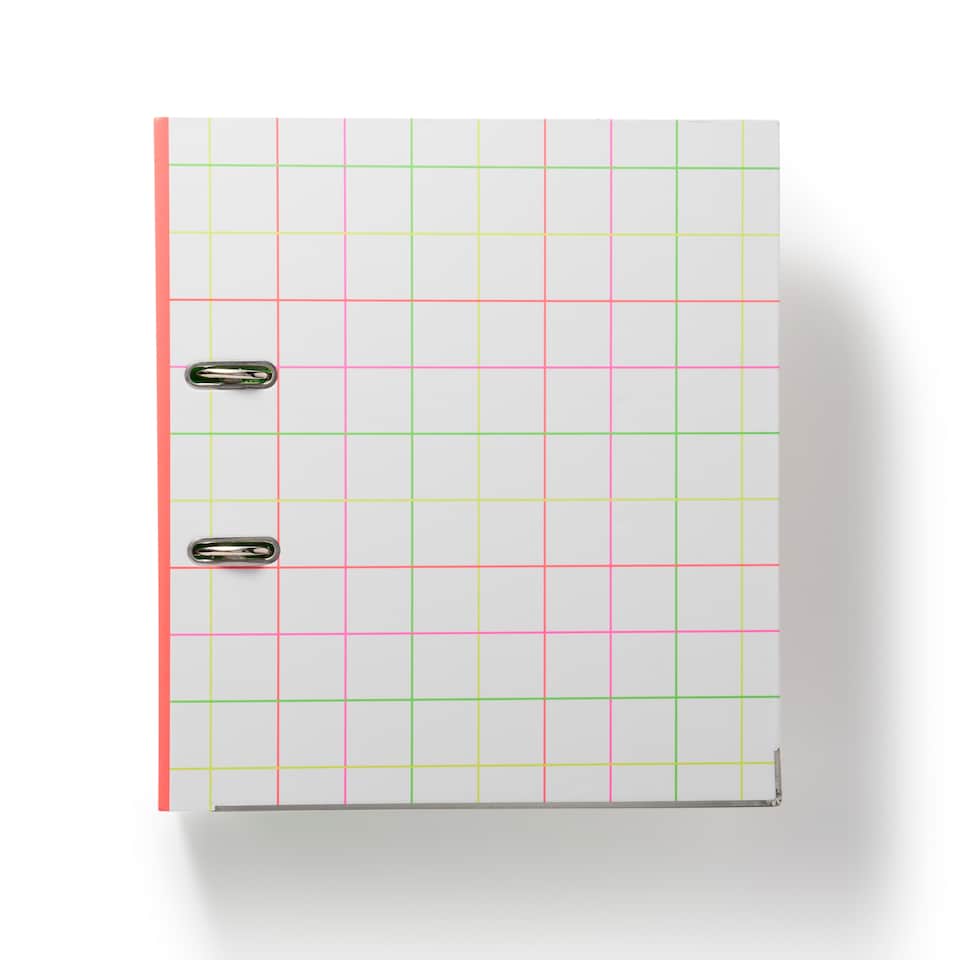 image 1 of Paperchase Neon Grid Lever Arch File
