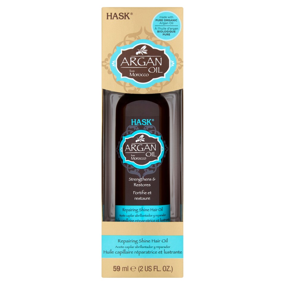 Hask Pure Organic Argan Oil Repairing Shine Hair Oil 59ml