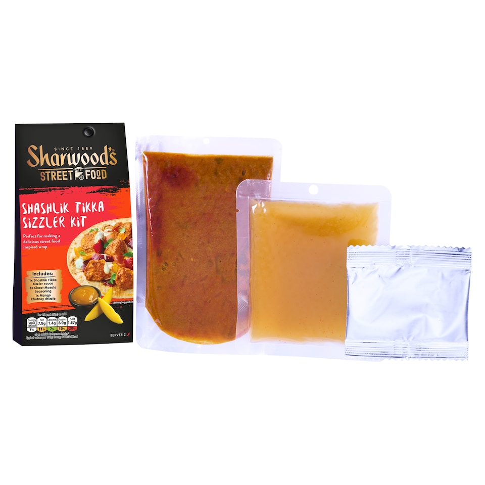 image 1 of Sharwood's Street Food 3 Step Sizzler Kit - Shashlik Tikka 184g