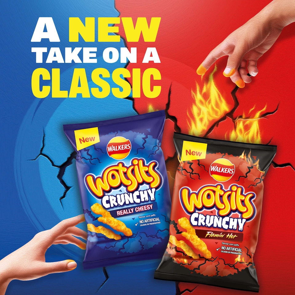 image 1 of Walkers Wotsits Crunchy Snacks Really Cheesy Sharing Crisps 140g