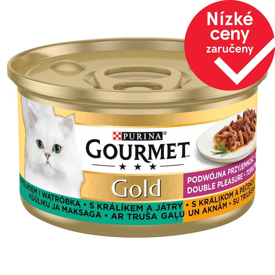 GOURMET Gold Double Pleasure s králíkem a játry 85g