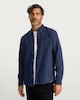image 1 of F&F Pure Cotton Waffle Textured Button Down Shirt in Navy