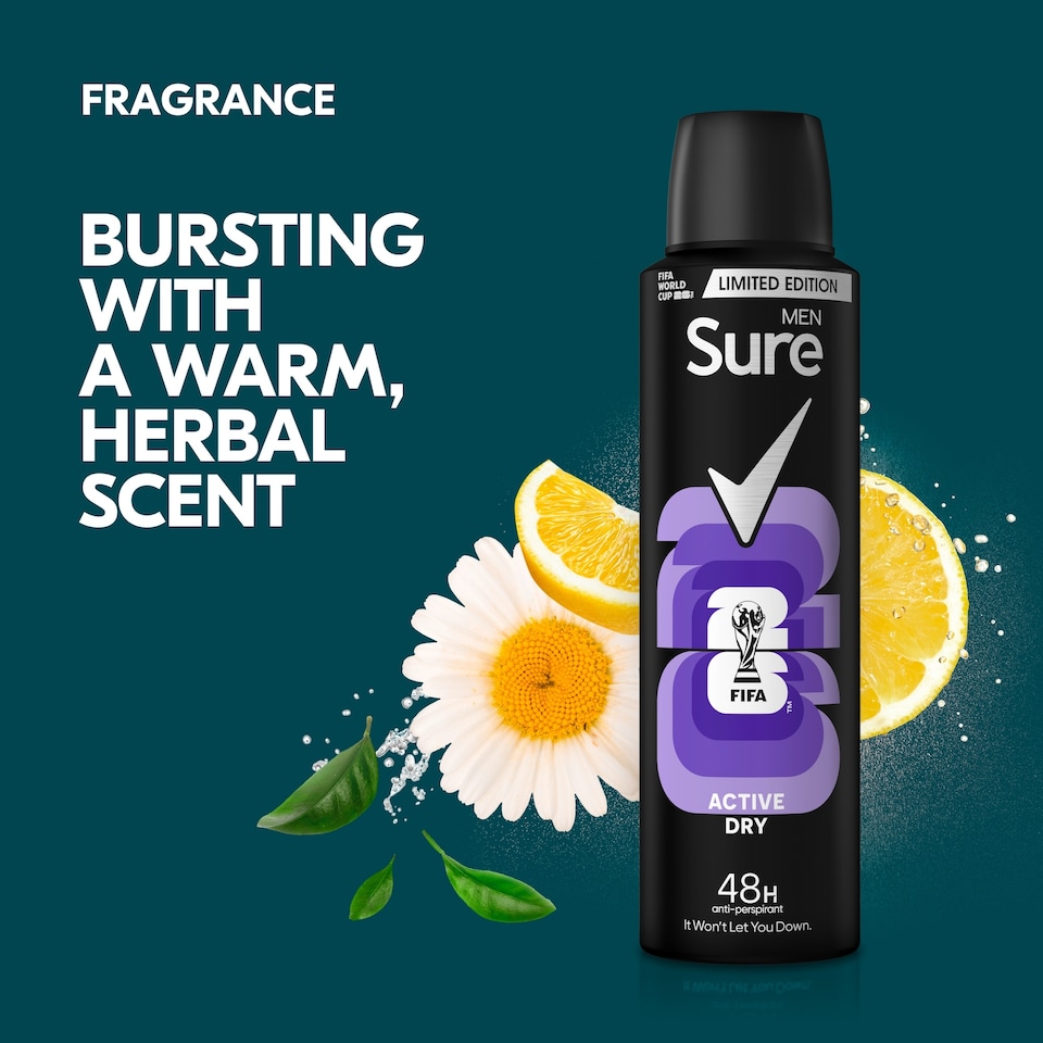image 1 of Sure Men Active Antiperspirant Deodorant 150Ml