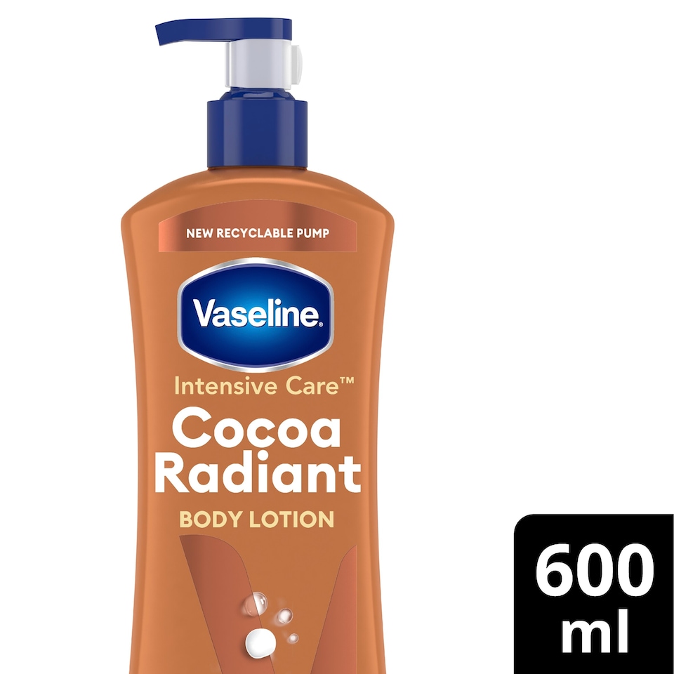image 1 of Vaseline Body Lotion Cocoa Radiant Ultra Hydrating Lipids + Pure Cocoa Butter 600ml